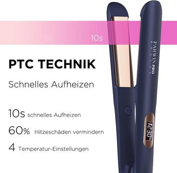 PARWIN PRO BEAUTY Glätteisen 32 MM Locken und Glätten Haarglätter, Nano-Titan-Beschichtung Keramik-Beschichtung, Breit Seidige 2 in 1 Glätteisen Locken mit LCD Display 130℃-230℃