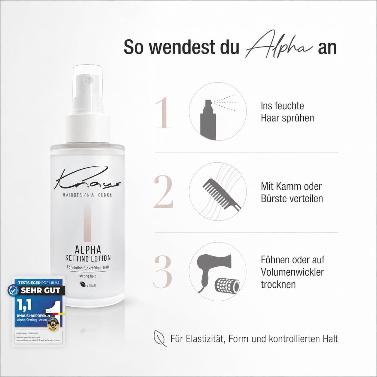 Knaus Hairdesign Föhnlotion Knaus Alpha Setting Lotion 100ml - Friseur Föhnfestiger, 1-tlg.