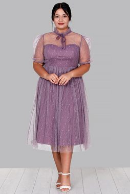 Modabout Abendkleid Damen Midikleid Sommerkleid für große Größen - NELB0588D5163LİL (1-tlg)
