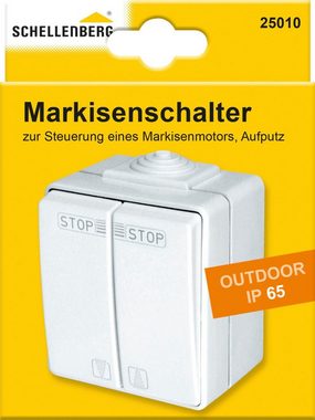 SCHELLENBERG Schalter für Markisen, Außenbereich mit IP 65, zur Steuerung von Markisenmotoren mit mechanischer Endlageneinstellung