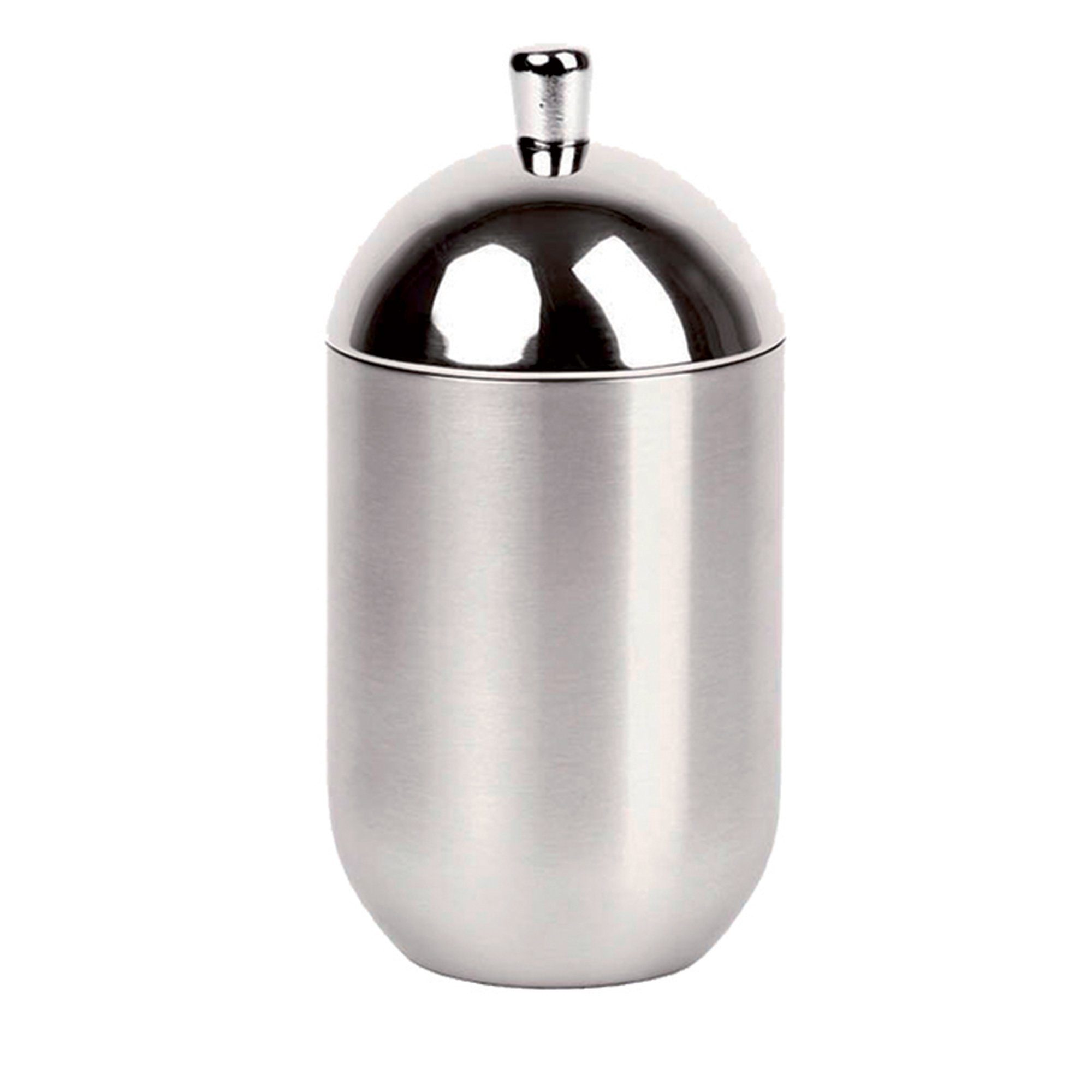 houseproud Badorganizer Round Steel Kosmetikdose, hochglanzpoliert, gebürsteter Edelstahl