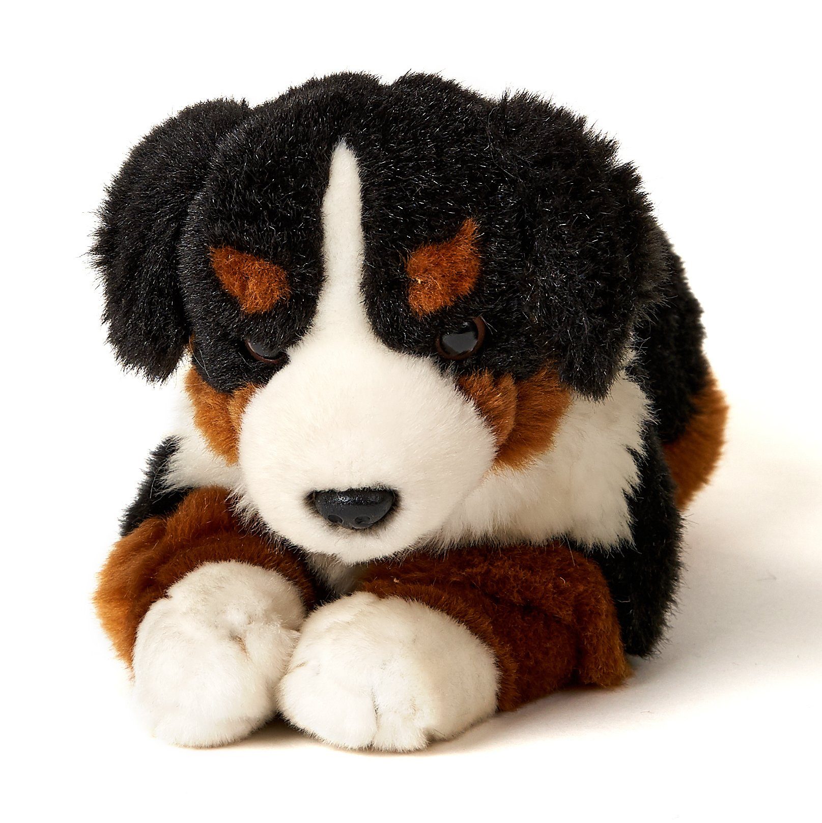 Uni-Toys Kuscheltier Berner Sennenhund, liegend - 29 cm (Länge) - Plüsch-Hund - Plüschtier, zu 100 % recyceltes Füllmaterial