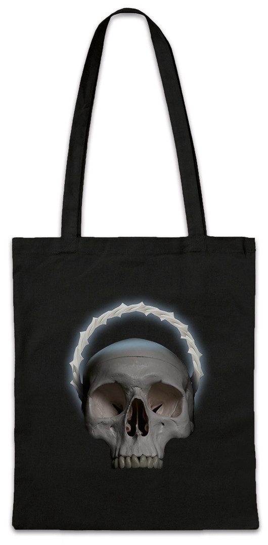 Urban Backwoods Beuteltasche Holy Skull Stofftasche Heiliger Schädel Horror Neon Jesus Crown Thorns (1-tlg), Dark Goth Gothic Batcave