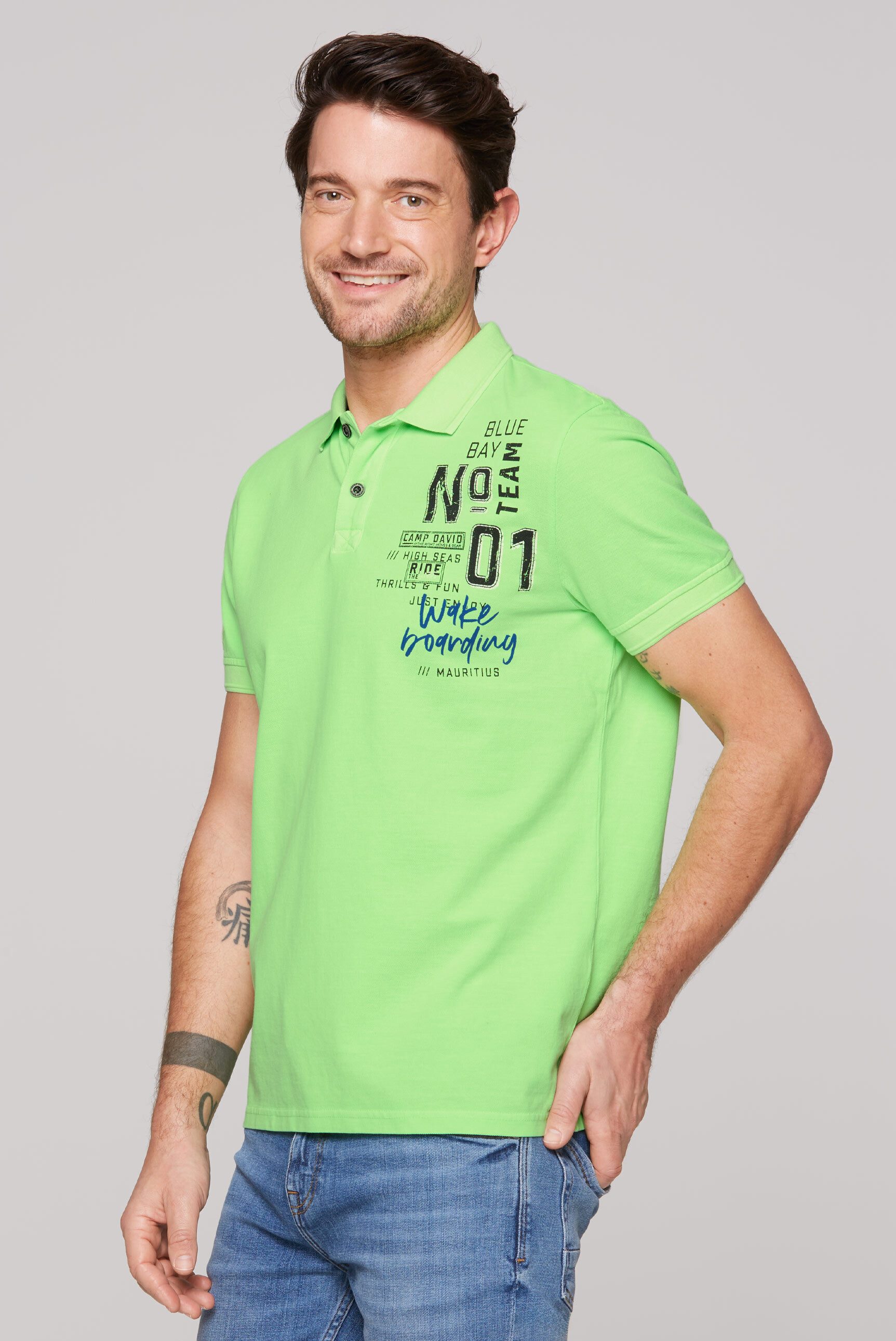 CAMP DAVID Poloshirt mit Baumwolle günstig online kaufen