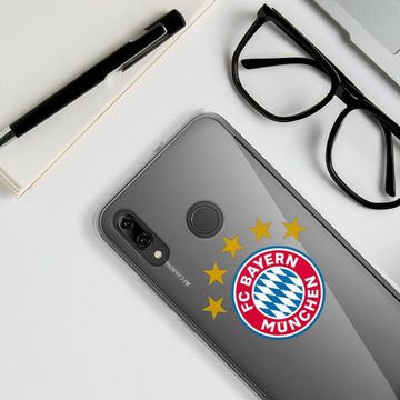 DeinDesign Handyhülle FC Bayern München FCB Sterne FCB Logo mit Sterne - ohne Hintergrund, Huawei P Smart (2019) Silikon Hülle Bumper Case Handy Schutzhülle