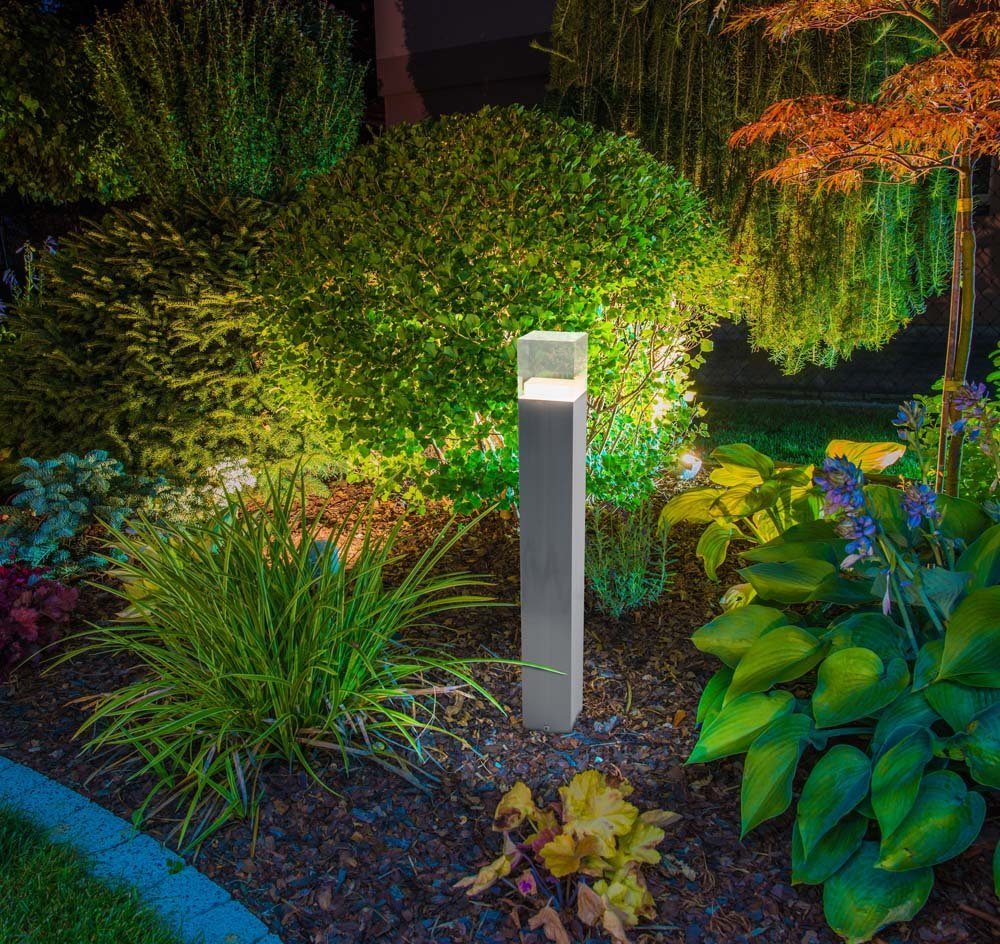 Gartenleuchte Stehleuchte Außen-Stehlampe, Wegeleuchte LED Außenstehleuchte näve Metall