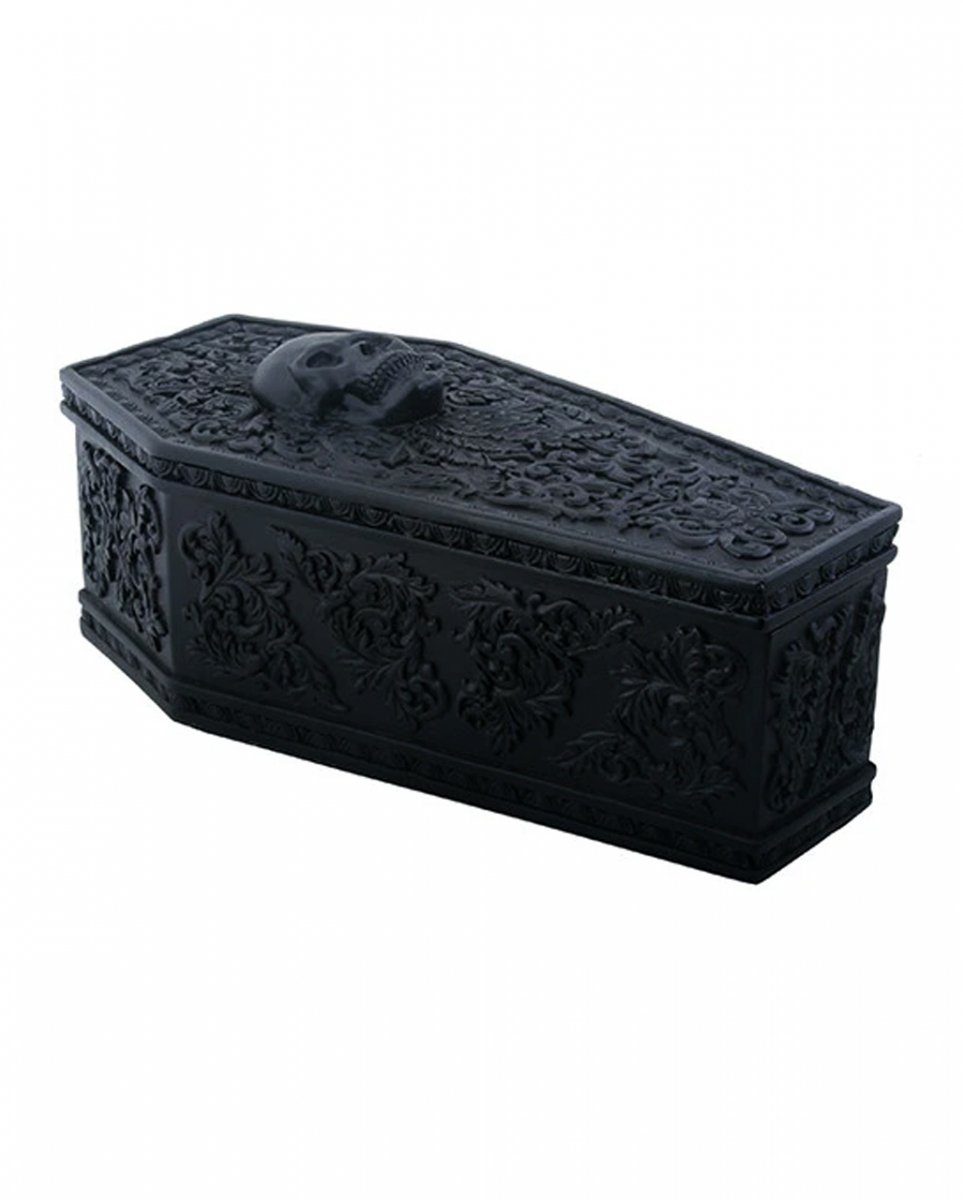 Horror-Shop Dekofigur Gothic Sarg Box mit Muster & Schädel. € 45,95