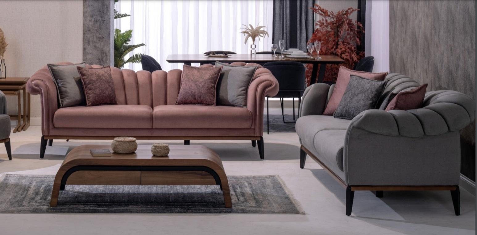 Design Sofas JVmoebel Sofagarnitur Modern Sitzer Polster Couch 3+3 Set Sofa
