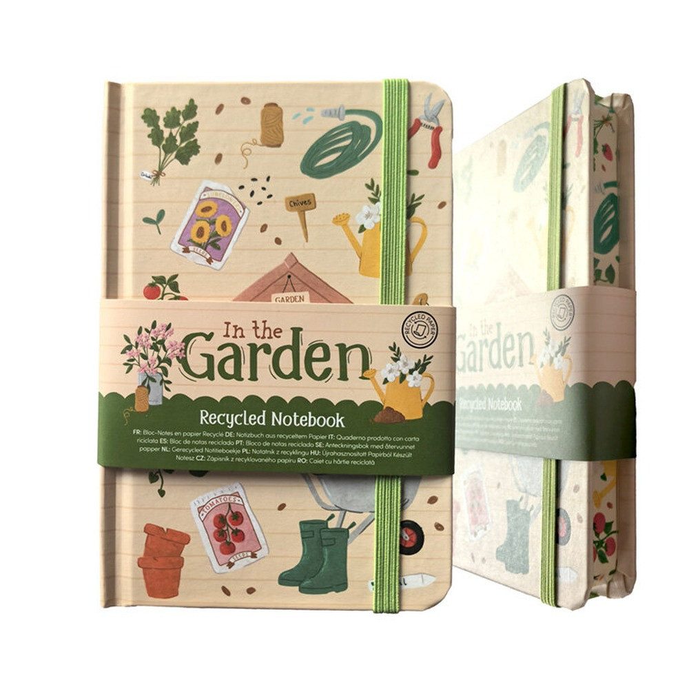 Puckator Notizbuch In the Garden Im Garten Notizbuch A5 Liniert Recyclingpapier