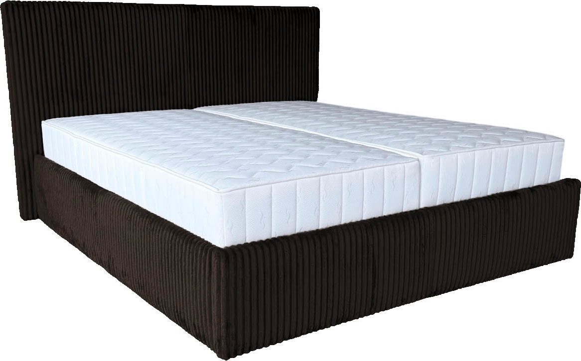 OTTO home Polsterbett AVVRA in der Größe 180x200 cm, mit Breitcord bezogen, wahlweise mit Lattenrost und King-Matratze (28cm)