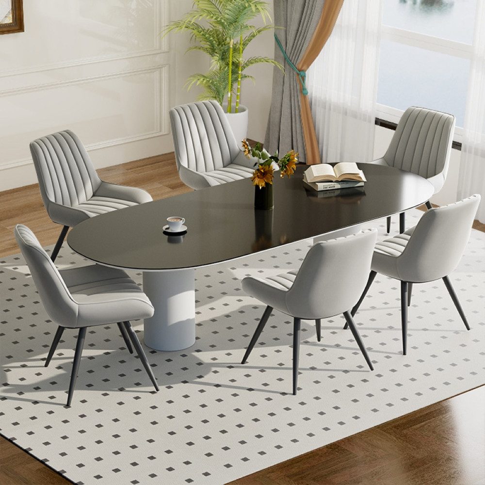 HawthyHome Esszimmerstuhl bequeme Polsterstühle Küchenstuhl (4 St), mit Rückenlehne und Metallbeine – Bild 4 von 5