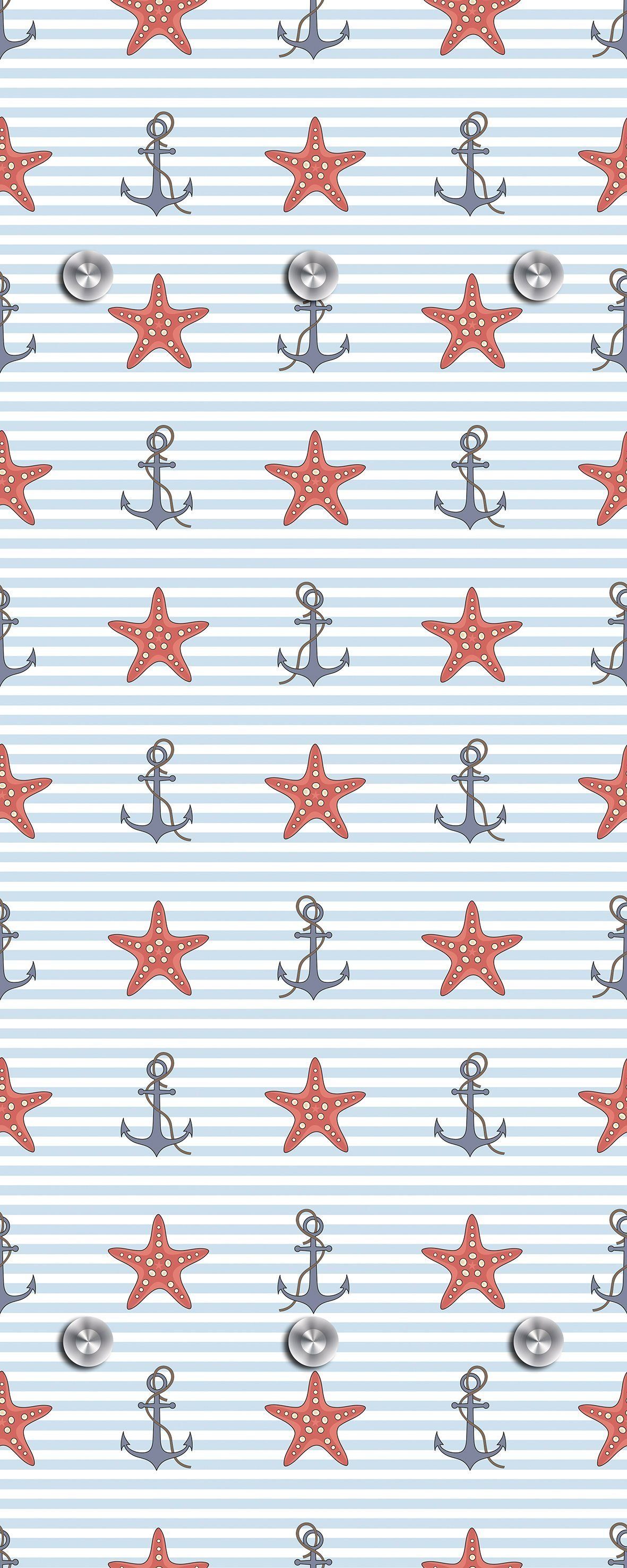 queence Шкафыleiste Ocean, Meer, mit 6 Haken, 50 x 120 cm