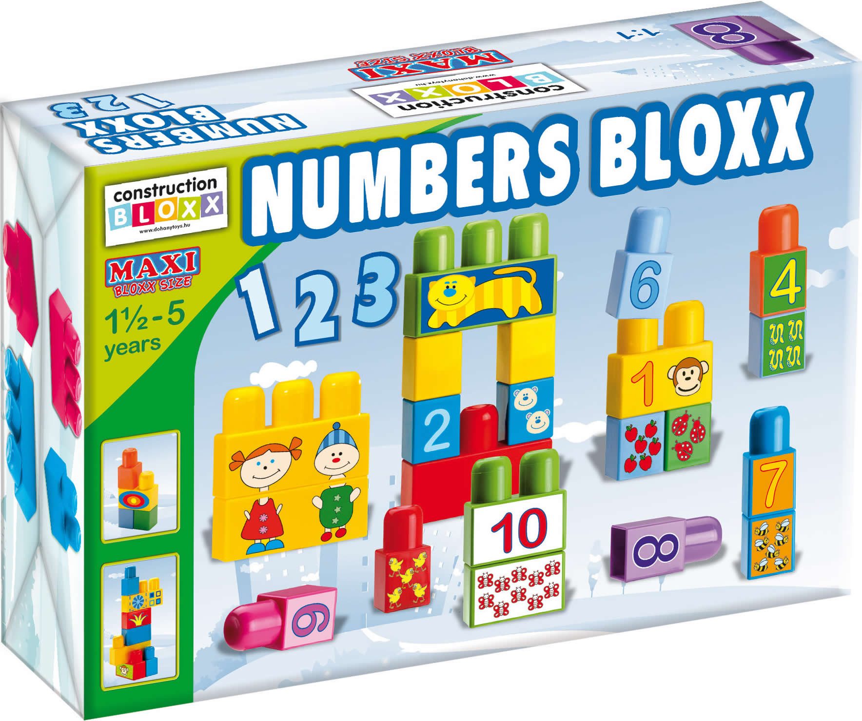 Dohany Maxi Bloxx Steckbausteine Bauklötze Zahlen Spielbausteine, (34 St)