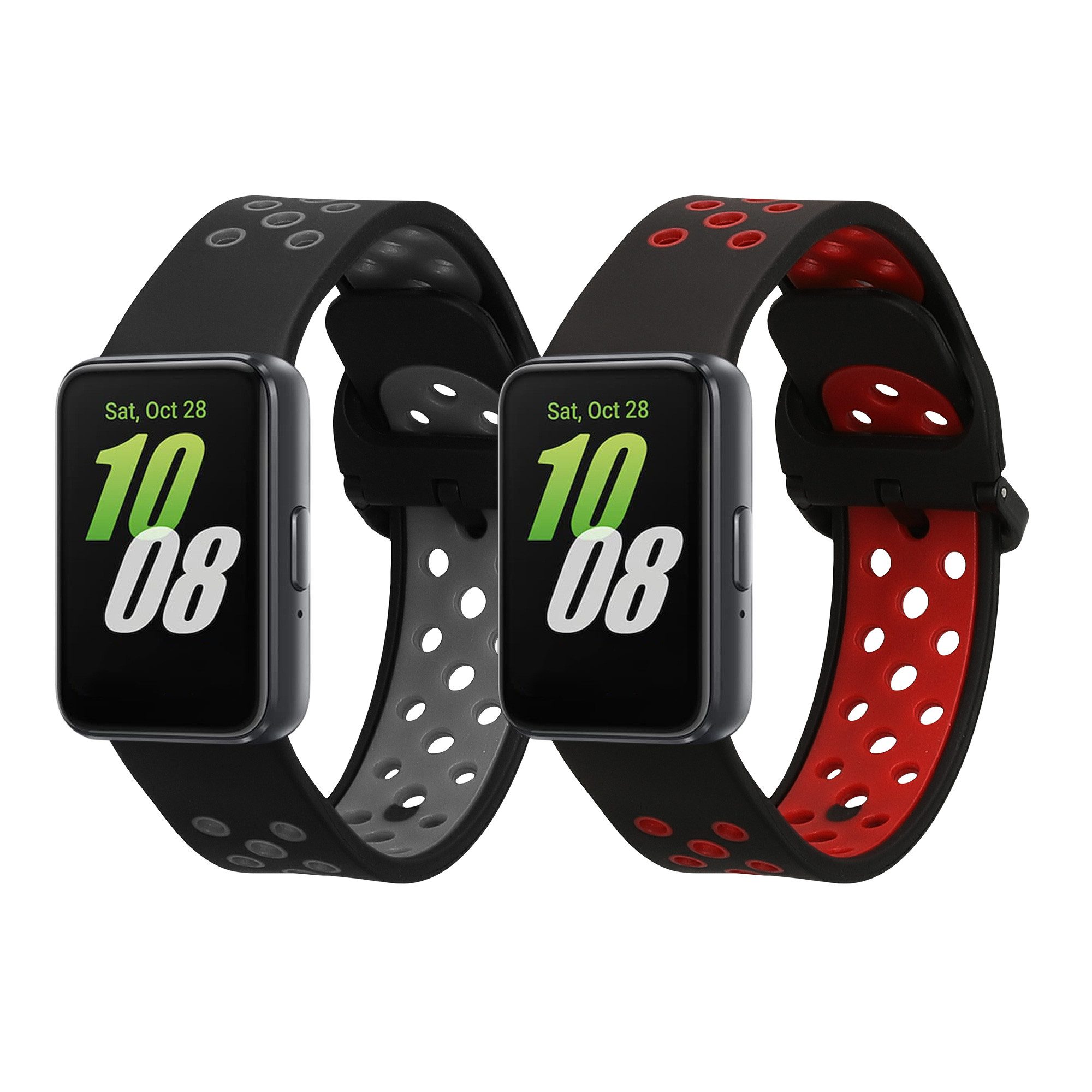 kwmobile 2x Sportarmband für Samsung Galaxy Fit 3 Smartwatch, 2-tlg., Armband TPU Silikon Set Fitnesstracker