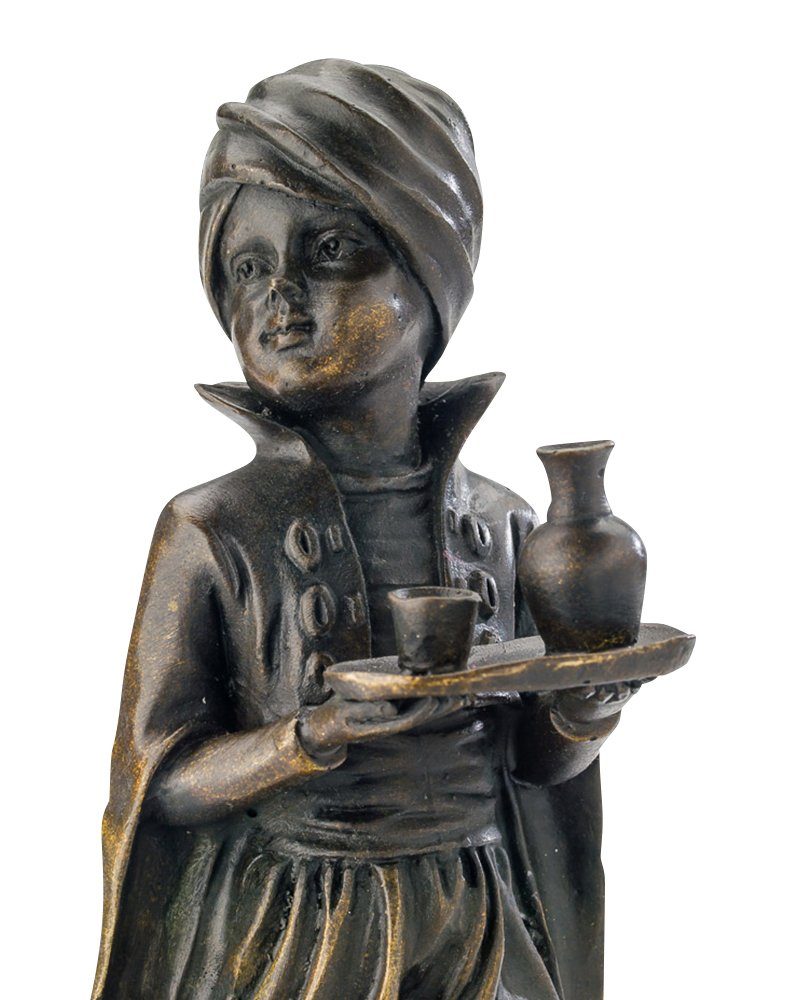 Aubaho Preiss Bronzeskulptur nach Art Deko anti Junge Bronze Skulptur Orient Ferdinand