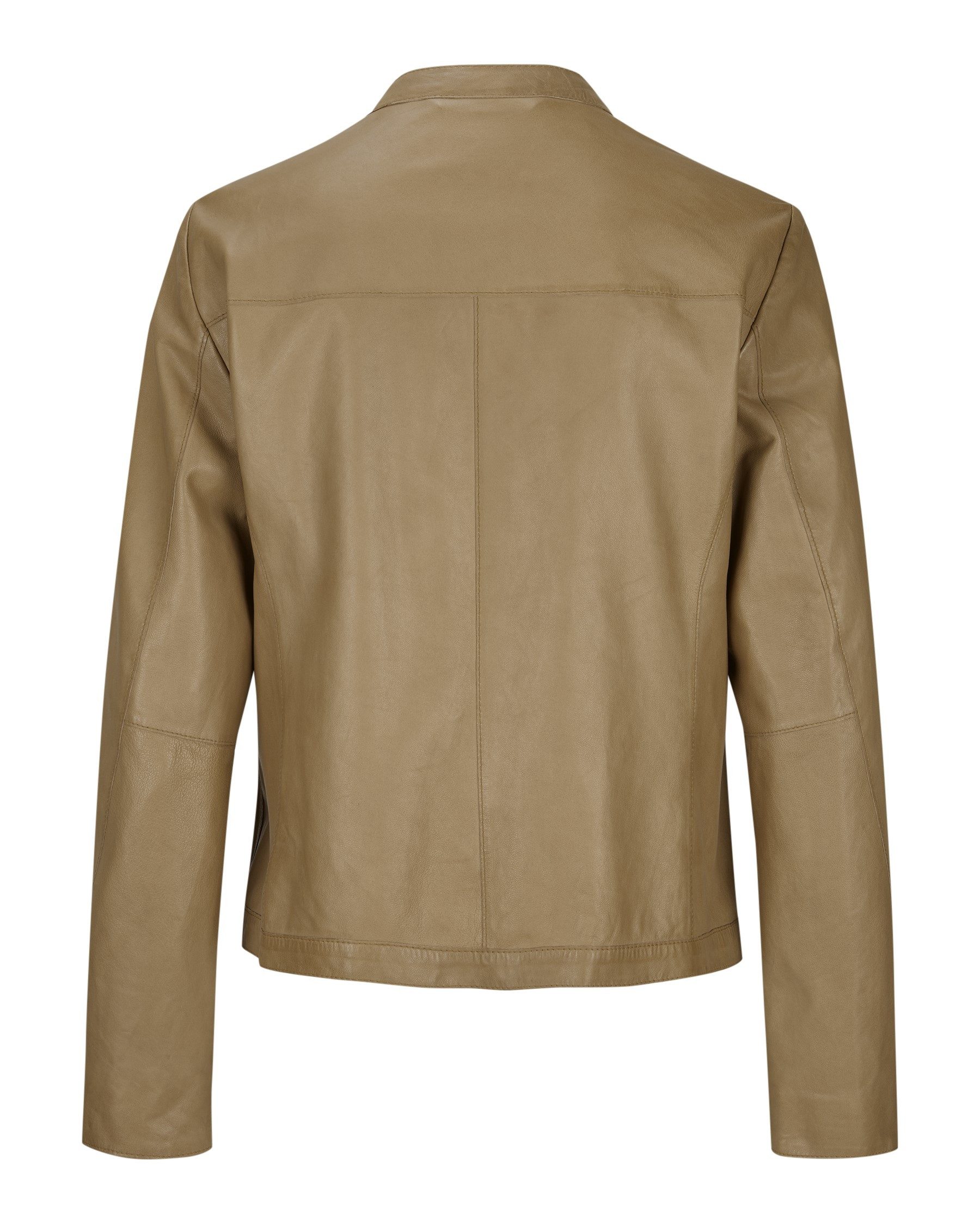 Milestone Lederjacke MSJill feines Lamm Nappa mit gewaschenem Look, Ungefütterte Verarbeitung