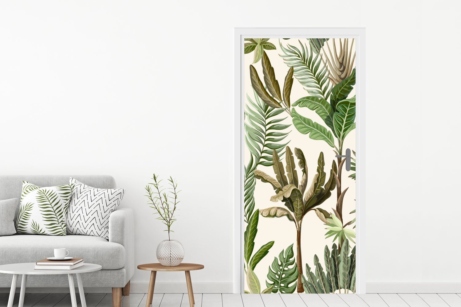 Pflanzen, - MuchoWow Kinder cm (1 Fototapete Tür, Palme - Türtapete Bananenstaude Matt, Türaufkleber, 75x205 - bedruckt, Natur - Dschungel für - St),