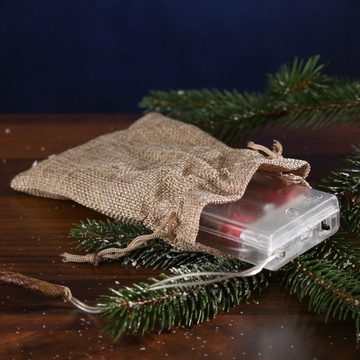 MARELIDA LED-Leuchtzweig LED Zweig Pampasgras Herbstdeko Winterdeko Deko Timer für Innen braun, 12-flammig