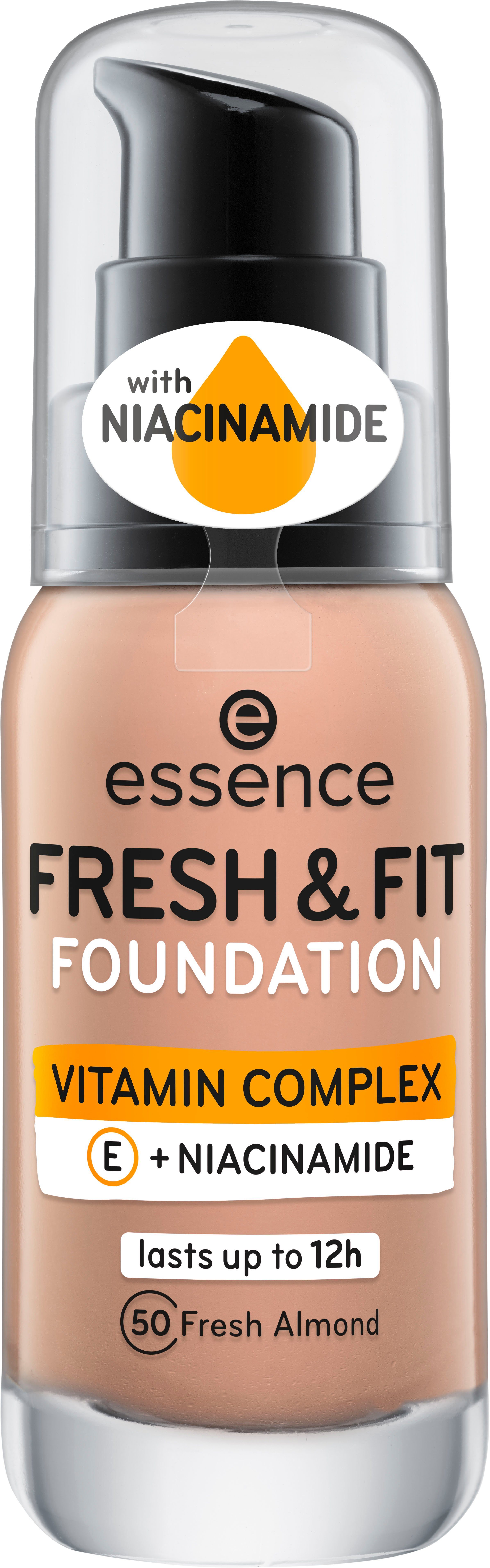 Essence Foundation FRESH & FIT 3-tlg. fresh FOUNDATION, almond