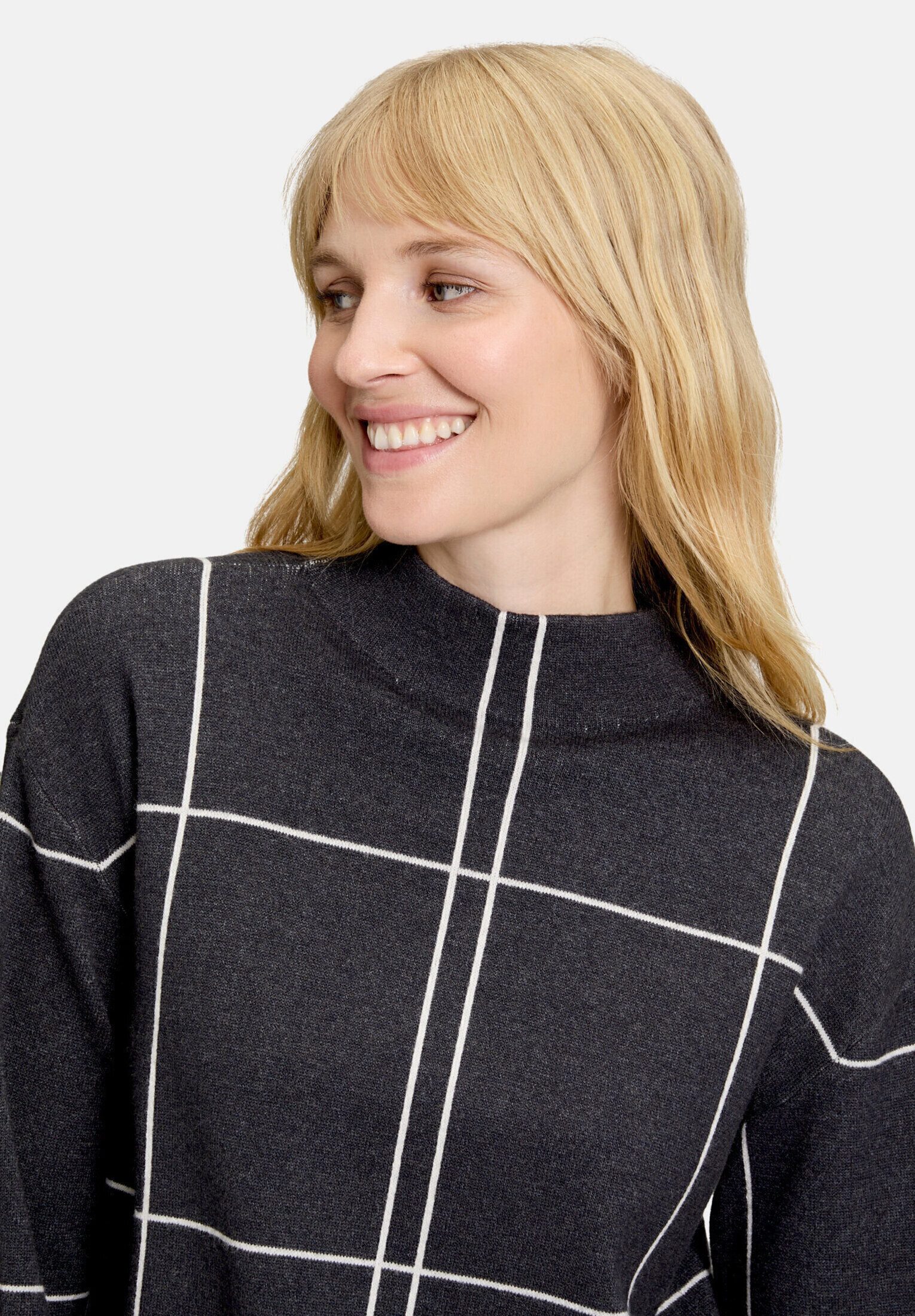 Betty Barclay Strickpullover Damen kariert (1-tlg)