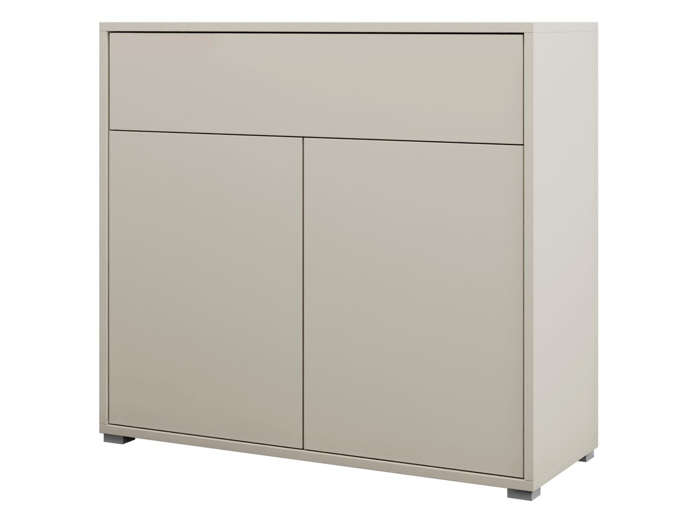 MIRJAN24 Kommode Gesita 2D1SZ (mit Schublade und zwei Drehtüren), Griffloses Öffnungssystem push to open, 100x40x93 cm