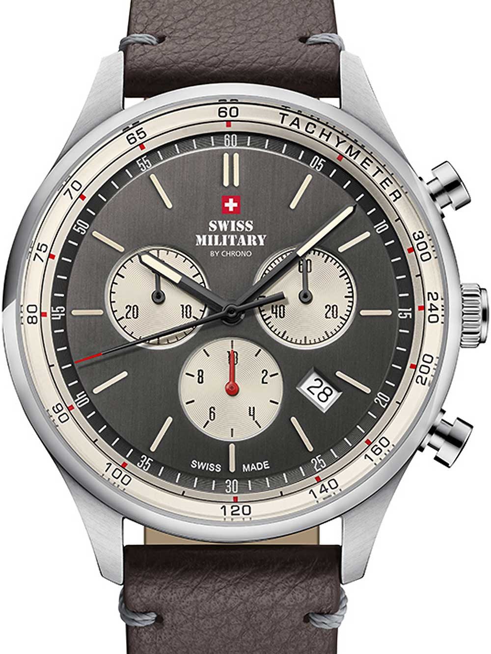 Quarzuhr Swiss Military SM34081.12 Chronograph Herrenuhr 42mm 10ATM Swiss Military SM34081.12 Chronograph Herrenuhr 42mm 10ATM