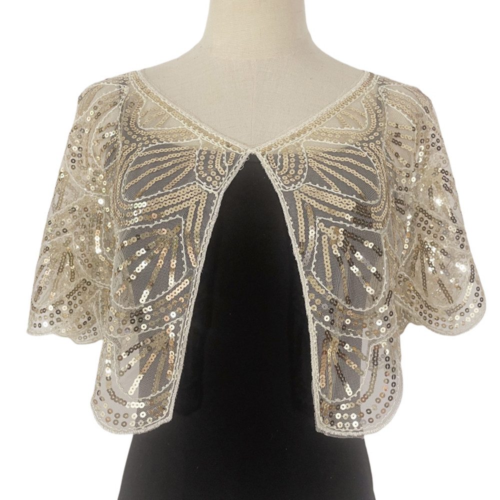 Zaewry Modeschal Retro Schal Umschlagtücher für Abendkleider Stola, für Hochzeit Party Gatsby Kostüm Accessoires