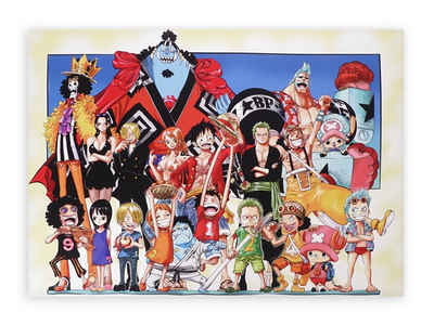 GalaxyCat Poster Hochwertiges One Piece Wandbild auf Hartschaumplat, Strohhutbande, Strohhutbande Wandbild