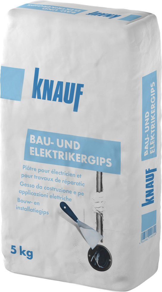 KNAUF Gipsputz Knauf Bau- und Elektrikergips hellgrau, 5 kg