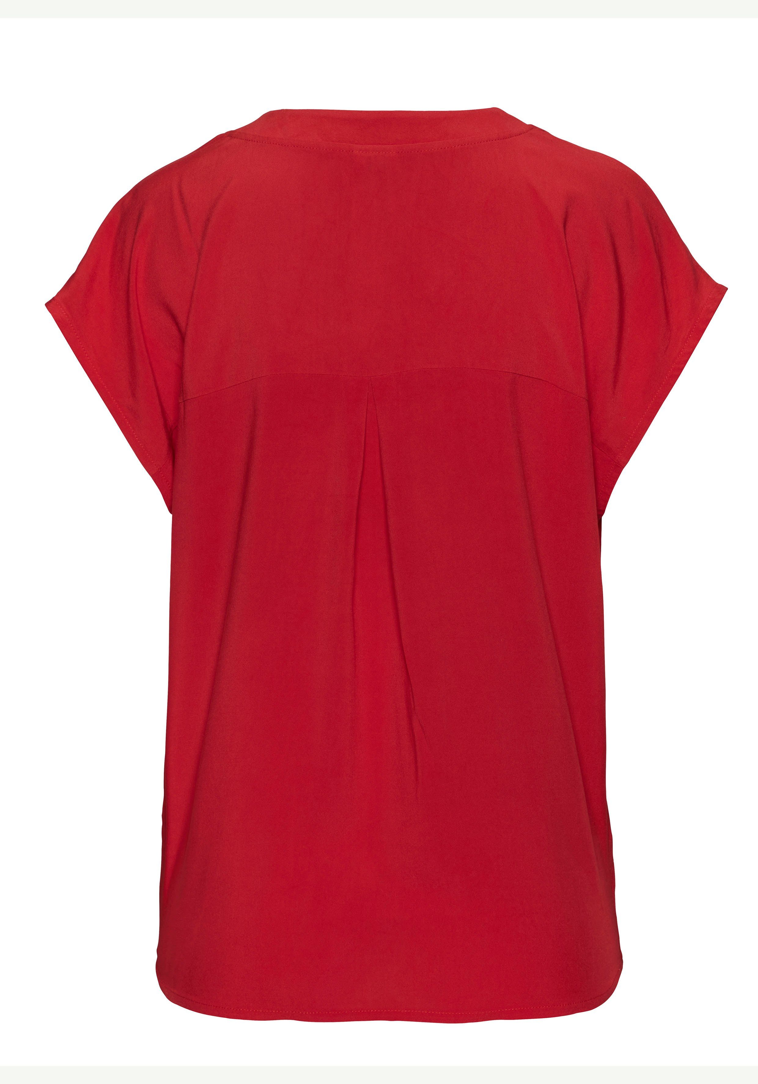 LASCANA Schlupfbluse mit modischen Knöpfen, luftige Kurzarmbluse, sommerlich