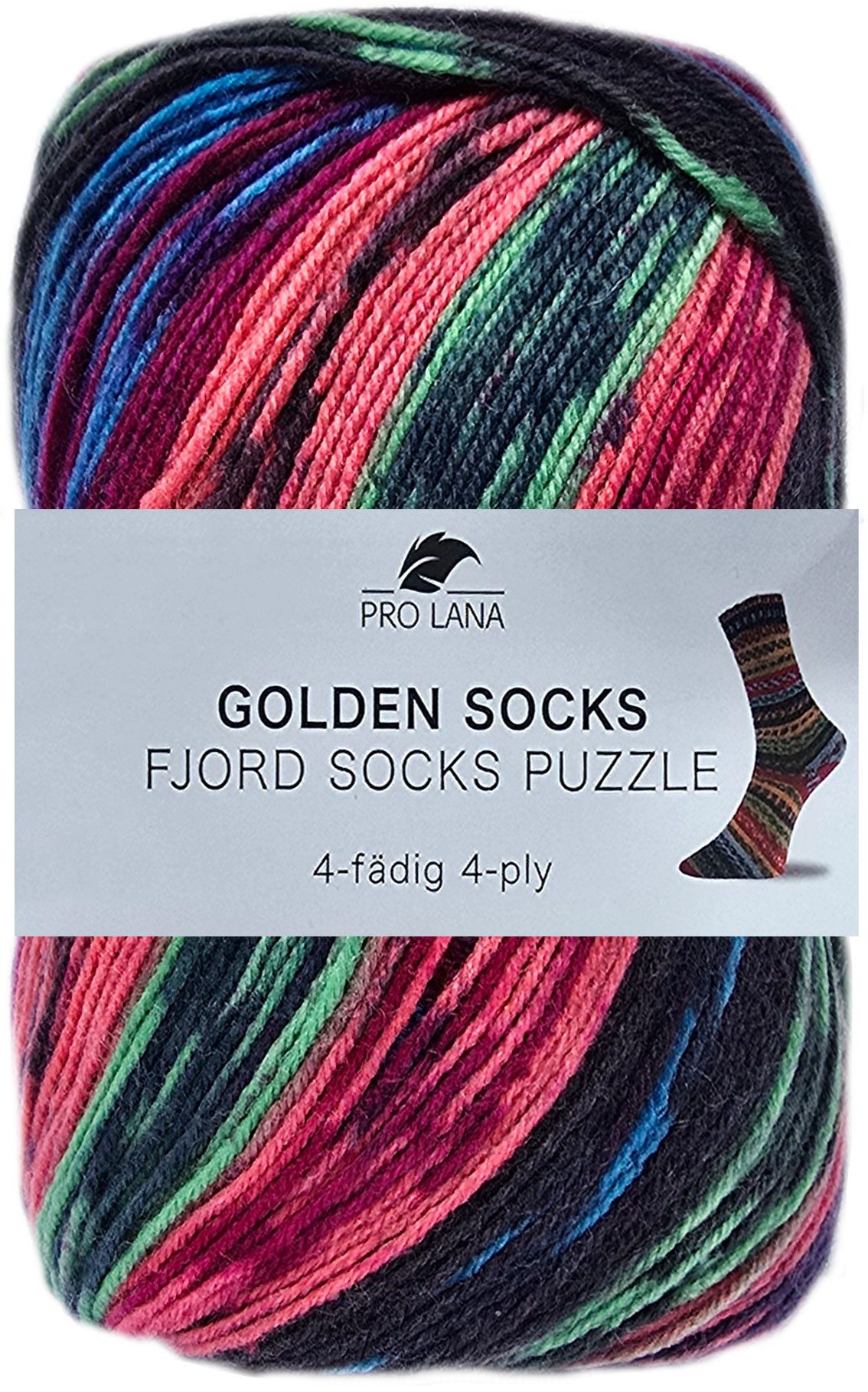 Pro Lana 100 Gramm Pro Lana Golden Socks Fjord Socks Puzzle Farbauswahl Häkelwolle