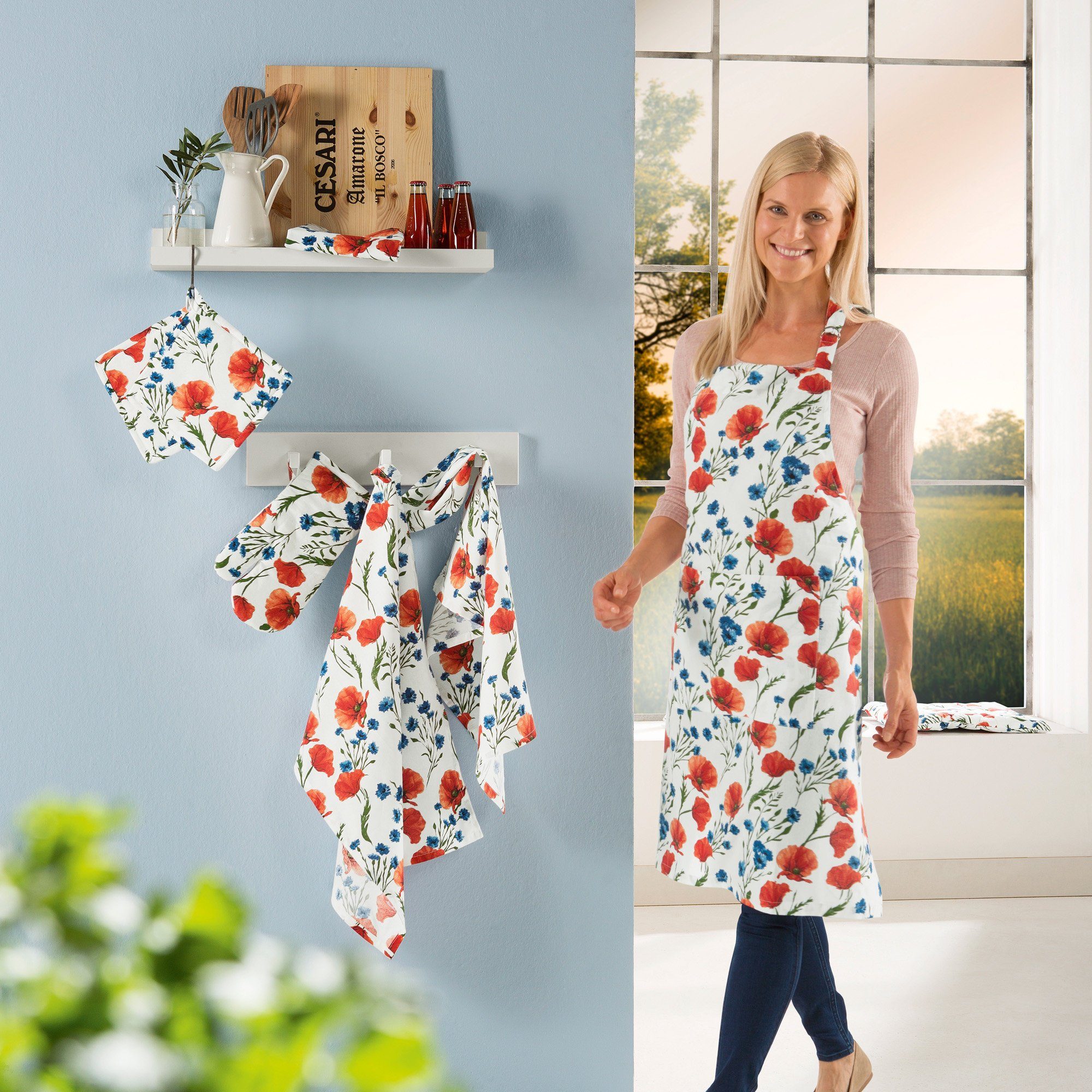 REDBEST Topflappen Ofenhandschuh, (1-tlg), Blumen günstig online kaufen