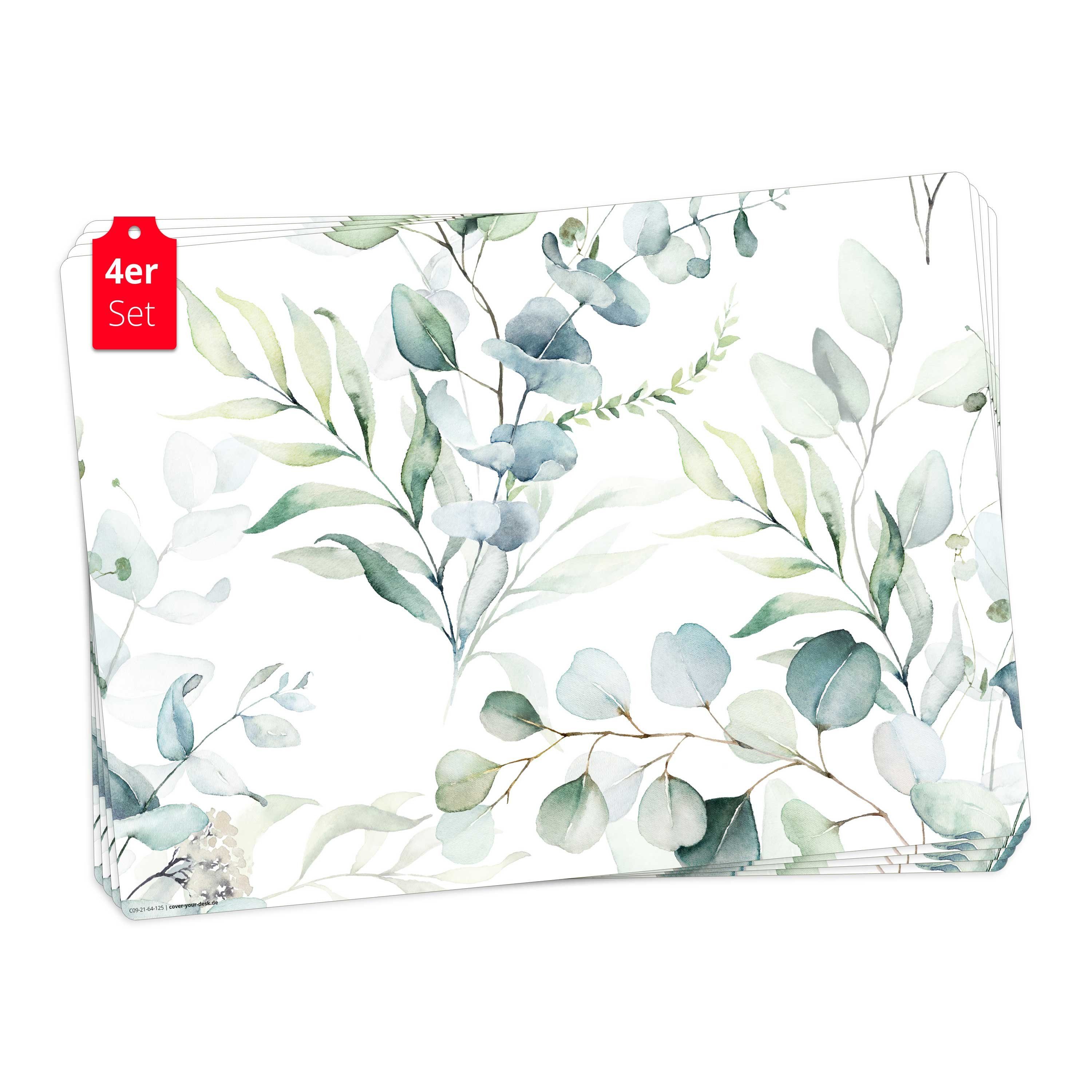Platzset Tischsets I Platzsets - Eukalyptus Wasserfarbe - aus Premium Vinyl