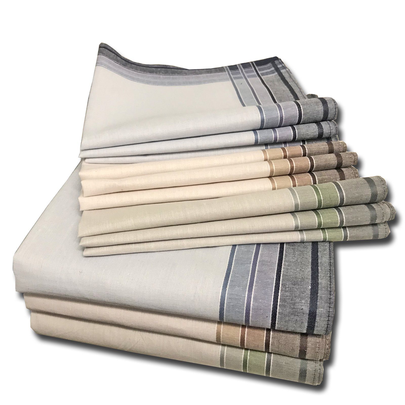 JEMIDI Handtuch Taschentücher aus Baumwolle - 12x Stofftaschentücher im Set günstig online kaufen