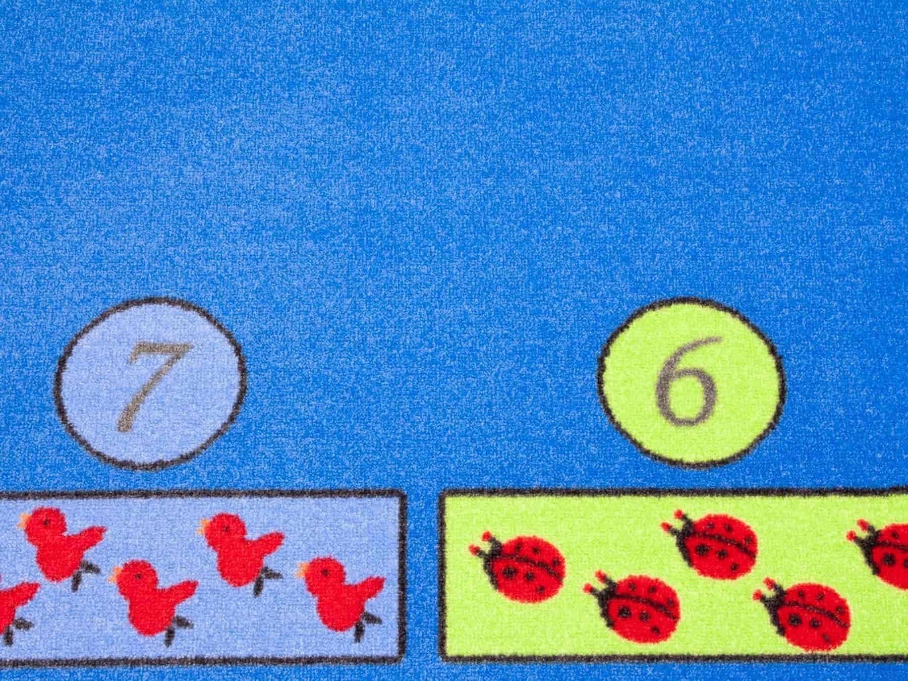 Kinderteppich »BILDER & ZAHLEN«, Primaflor-Ideen in Textil, rechteckig, Höhe 5 mm, Spiel- und Lernteppich, Zahlenverständnis lernen, Kinderzimmer-HomeTrends