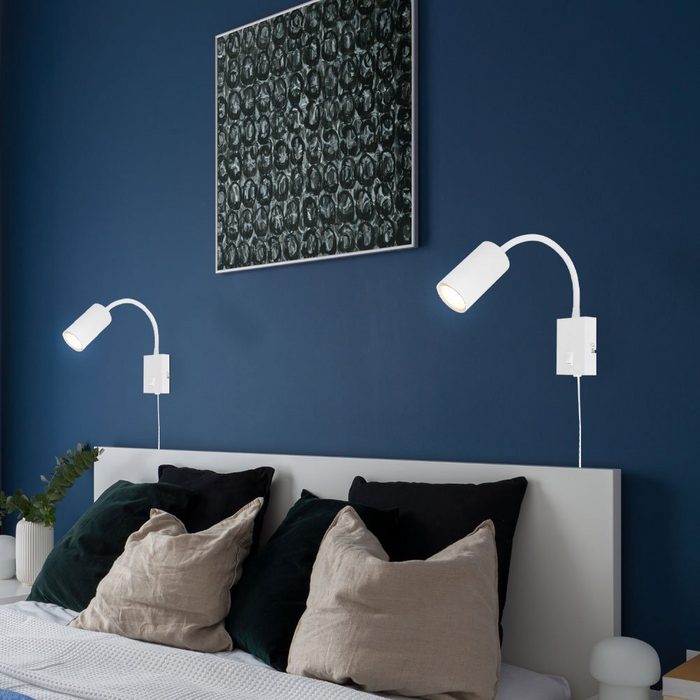 etc-shop Wandleuchte Leuchtmittel nicht inklusive Wand- Leselampe für Schlafzimmer Leselampe