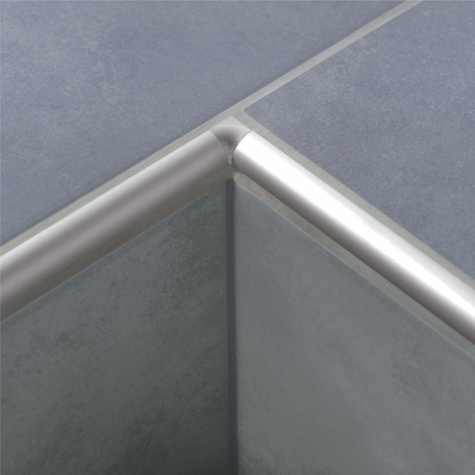 Dural GmbH Profil 1 Stück Innenecke DURAL Durondell DRE 100-SF-YI ECO gebürstet H=8 mm, gebürstet (Feinschliff), silber, für Viertelkreisprofil, Eckstück