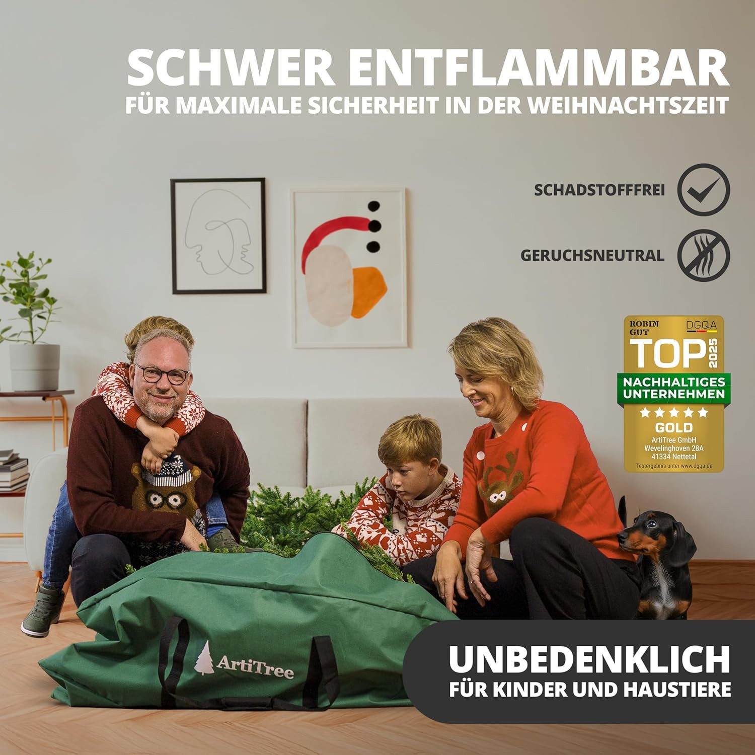 ArtiTree Künstlicher Weihnachtsbaum Künstliche Nordmanntanne 100% PE-Spritzguss, 120-240 cm, mit/ohne LED, 360° Nadelform, schwer entflammbar, stabile Spitze, I – Bild 5 von 5