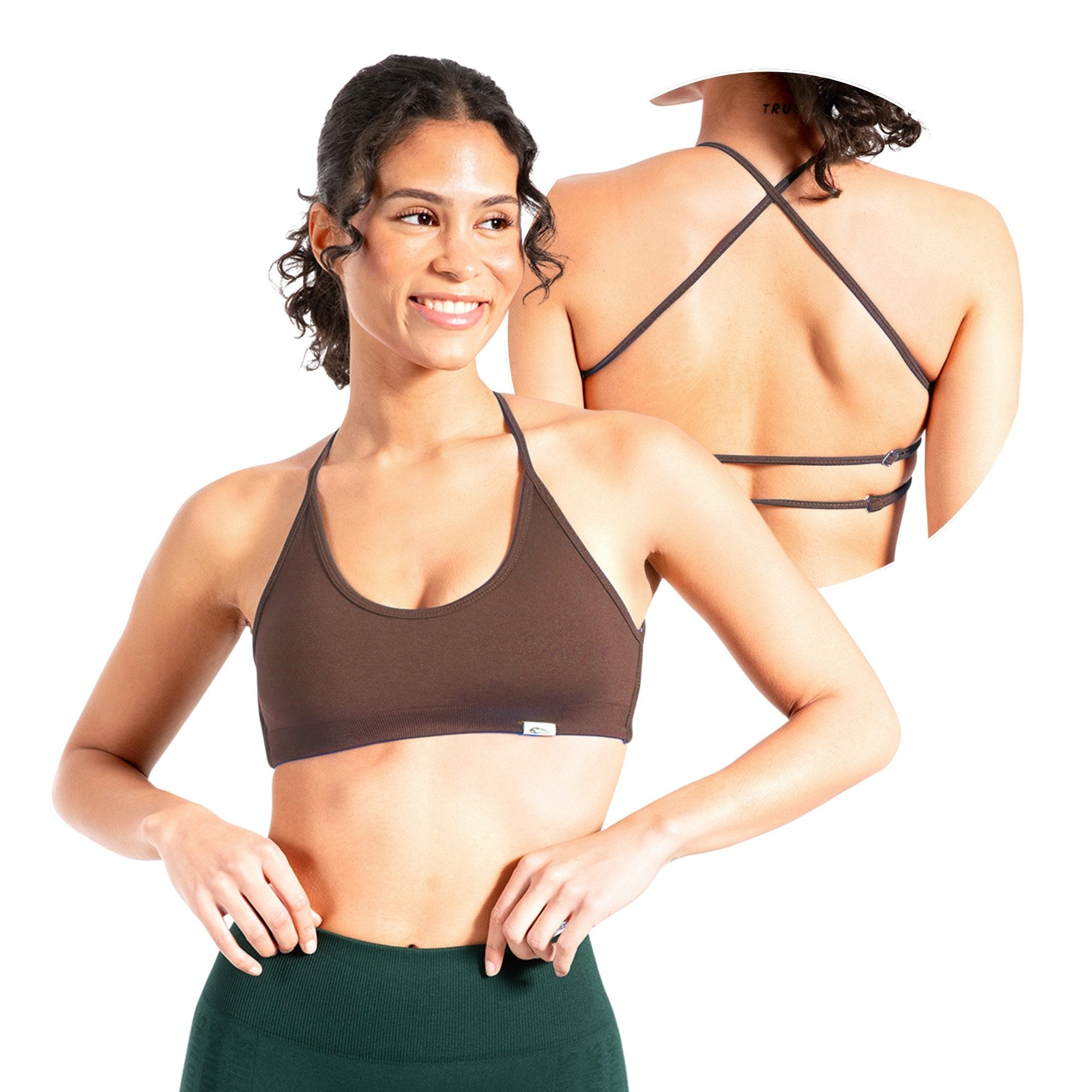 Smilodox Sport-BH Sena, Shaped Fit Top, offener Rücken, überkreuzte Träger günstig online kaufen