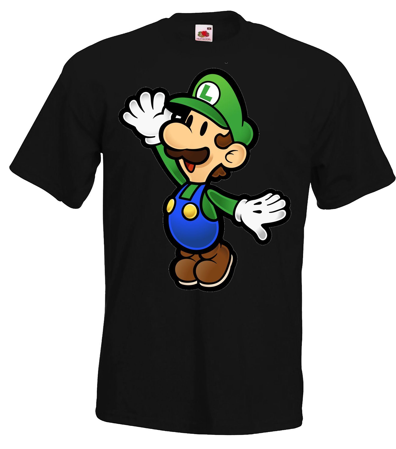 Youth Designz T-Shirt Luigi Herren T-Shirt mit trendigem Frontprint Schwarz