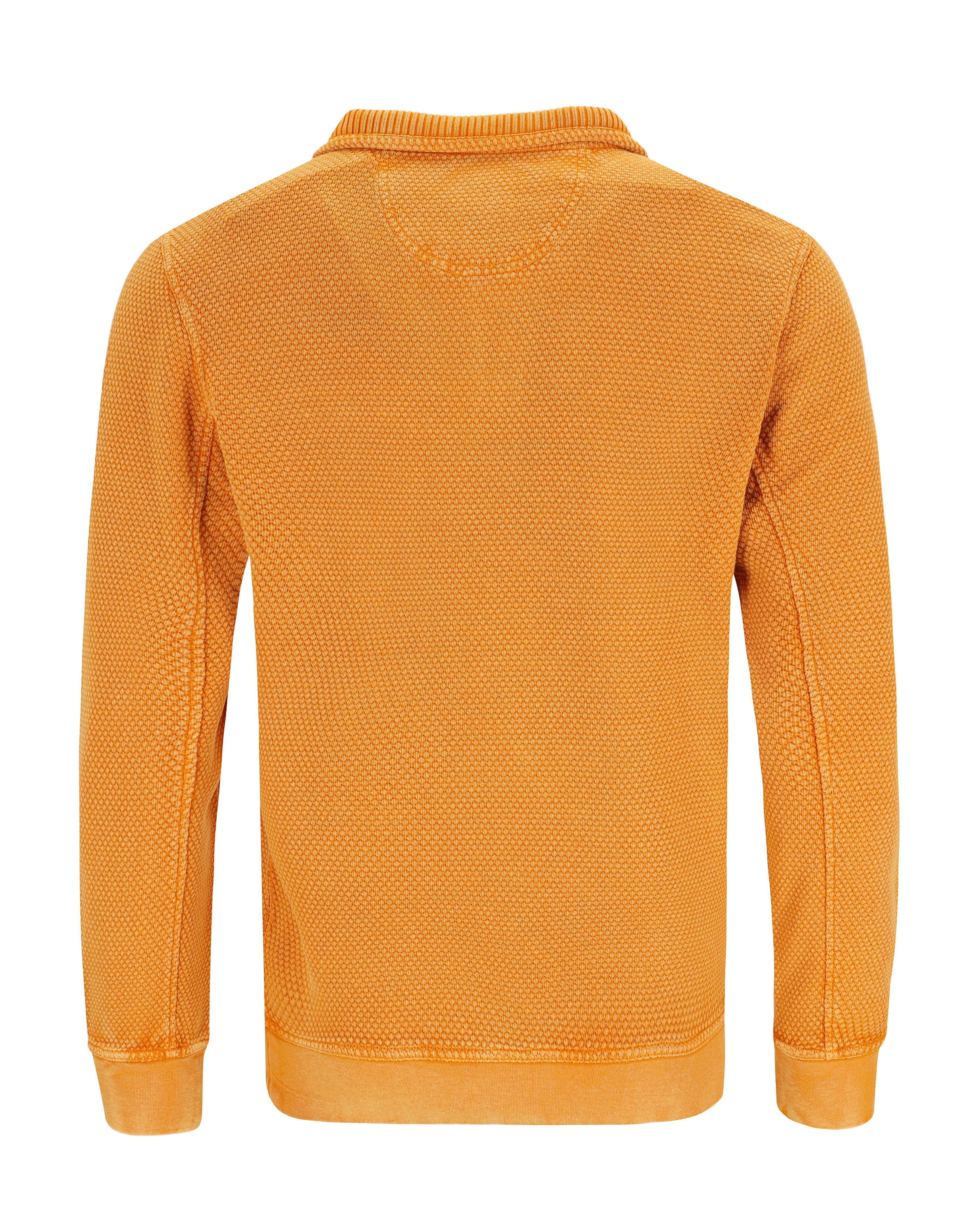 Hajo Sweatshirt Strukturiertes Washer-Sweatshirt in reiner Baumwolle