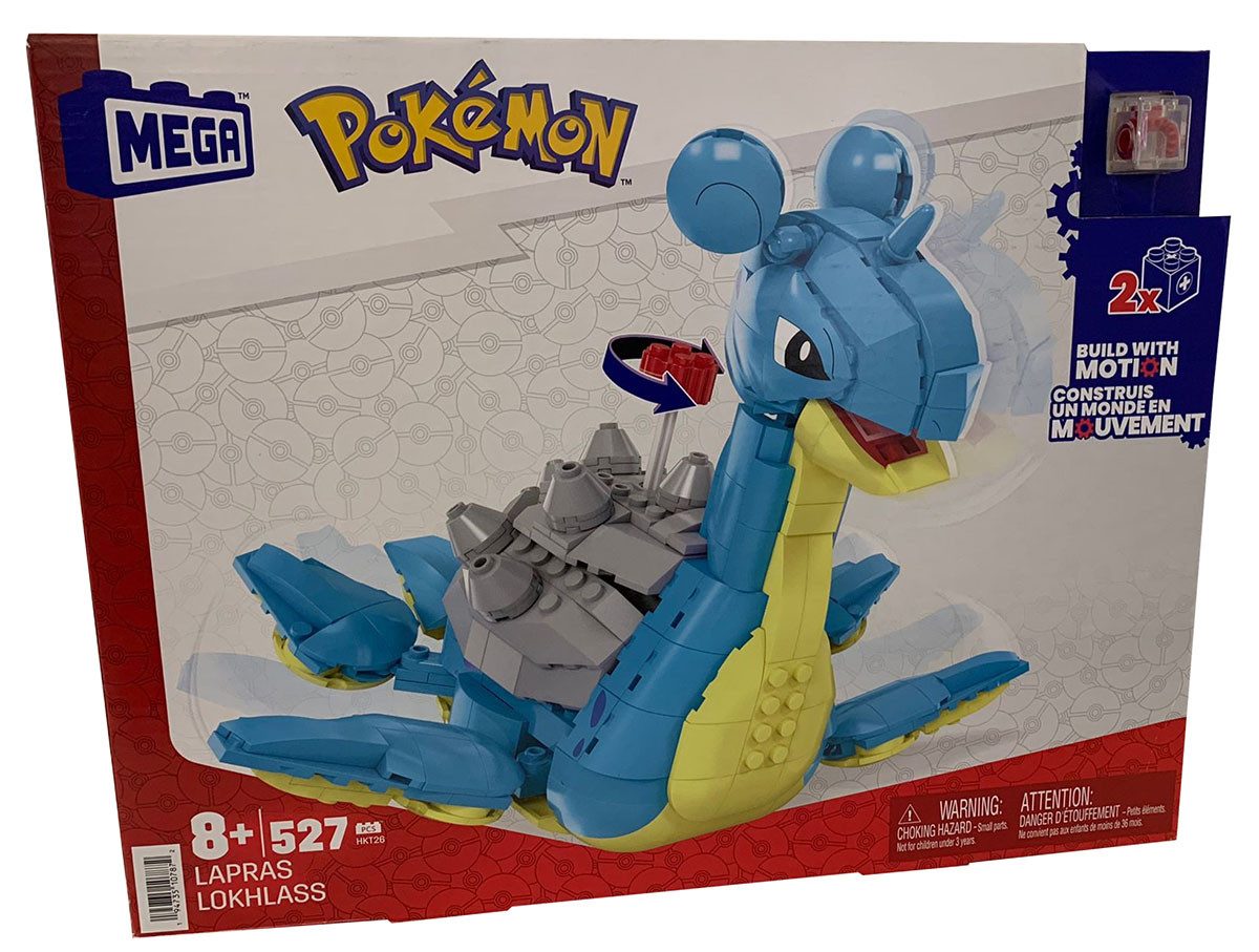 MEGA BLOKS Modellbausatz MEGA POKÉMON Lapras 18 cm, baue deine Pokémon-Welt, 527-teiliges Spiel