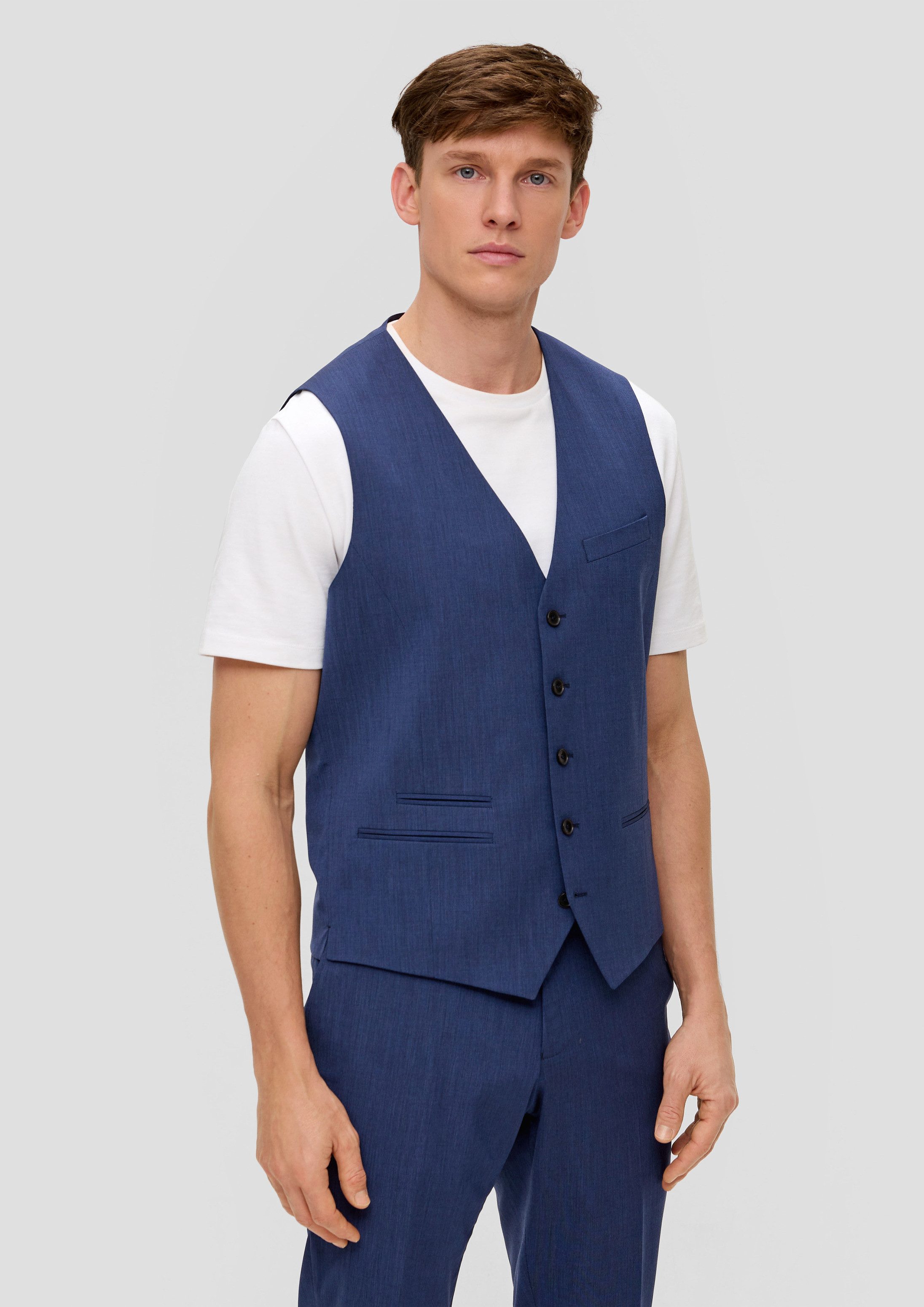 s.Oliver Jackenblazer Indoor-Weste S.ONICE s.O PURE: Anzugweste mit feiner Webstruktur