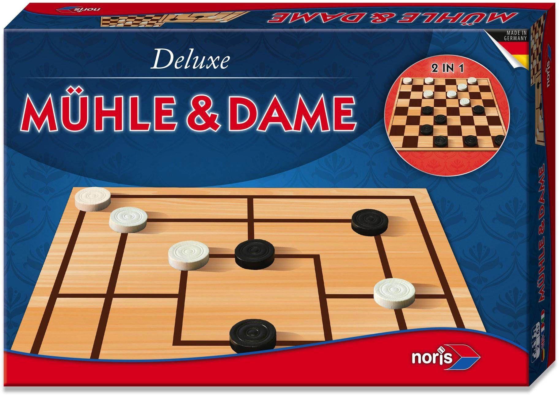 Noris Spiel, »Deluxe Mühle & Dame«, Ab 6 Jahren online kaufen OTTO