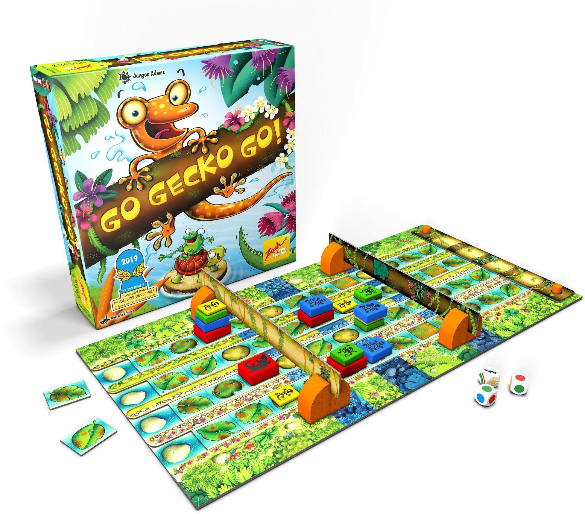 Image of NORIS Go Gecko Go Kinderspiel, Mehrfarbig