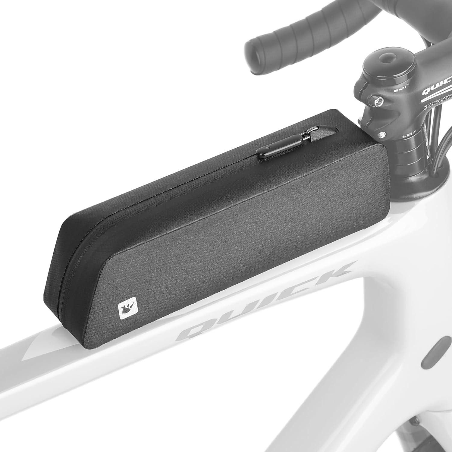 LuxusKollektion Fahrrad-Gepäckträger Fahrrad Rahmentasche 0.7L Wasserdicht Oberrohr Front Lenker Schwarz