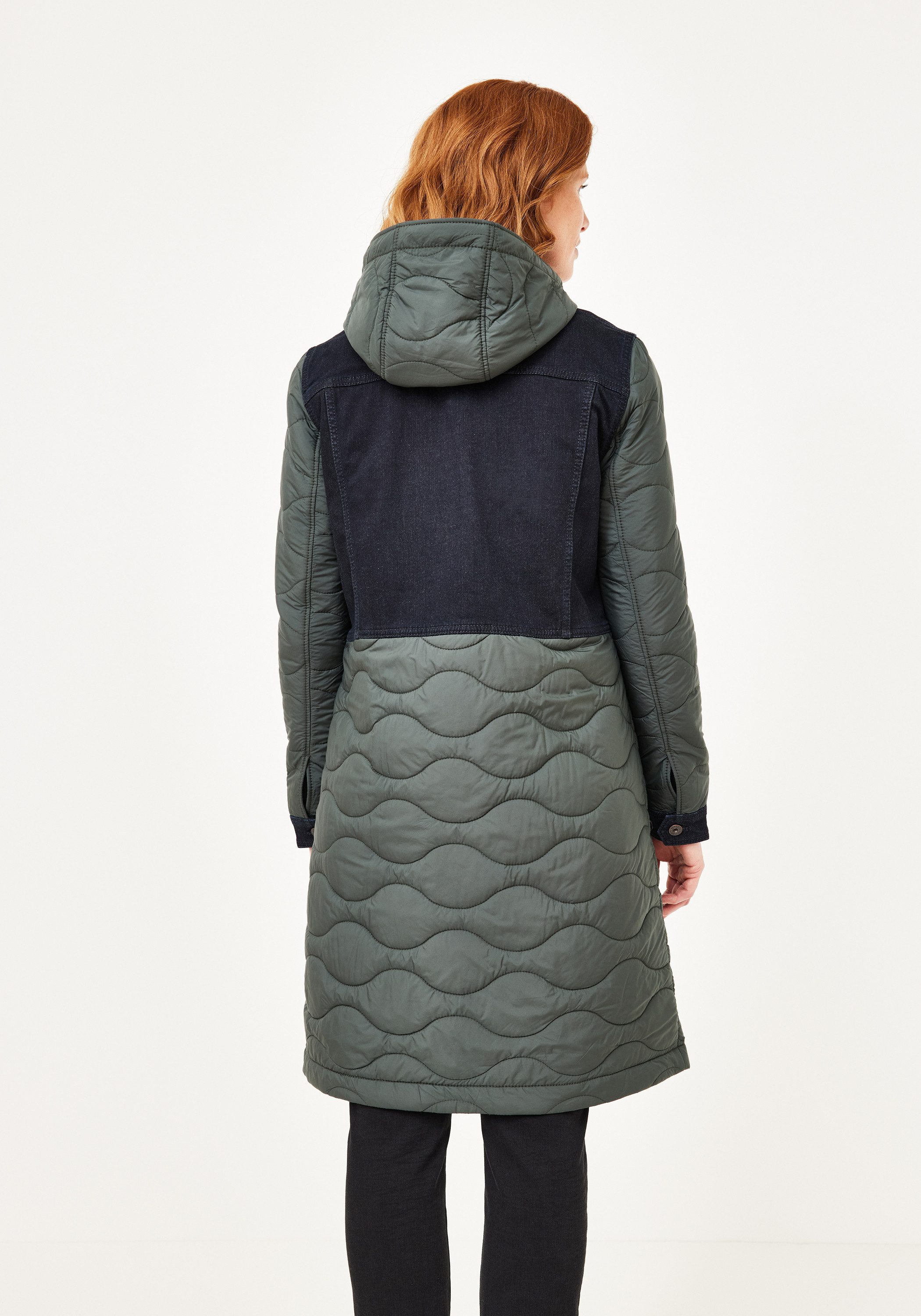 Paddock's Langjacke Denim Jacket Mix and Match Langjacke mit Kapuze