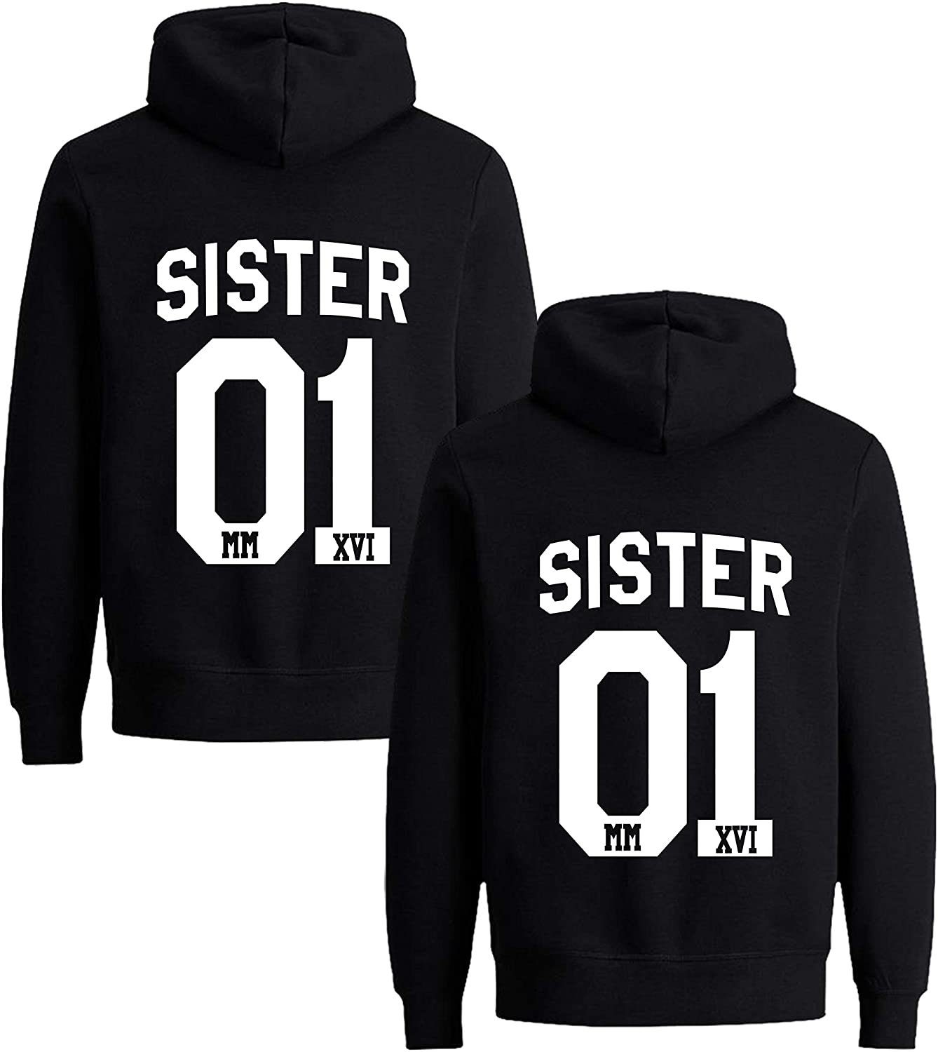 Kapuzenpullover Sister Beste Freunde Damen Hoodie Pullover