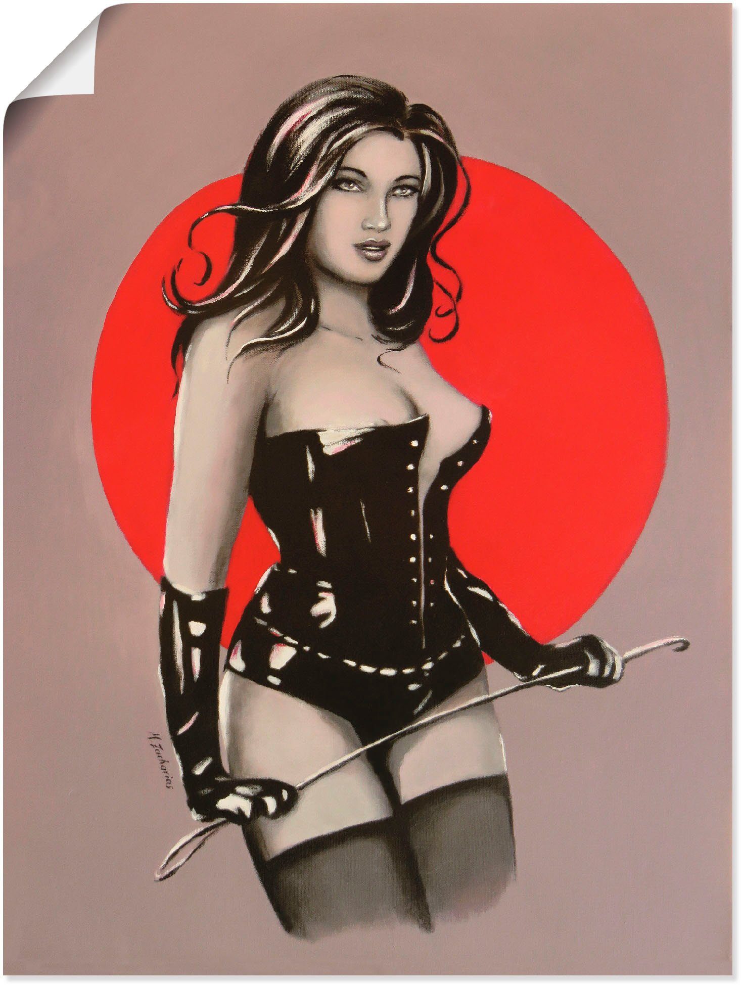 Artland Poster Mistress Herrin der Lust - Malerei, Frau (1 St), ohne Rahmen