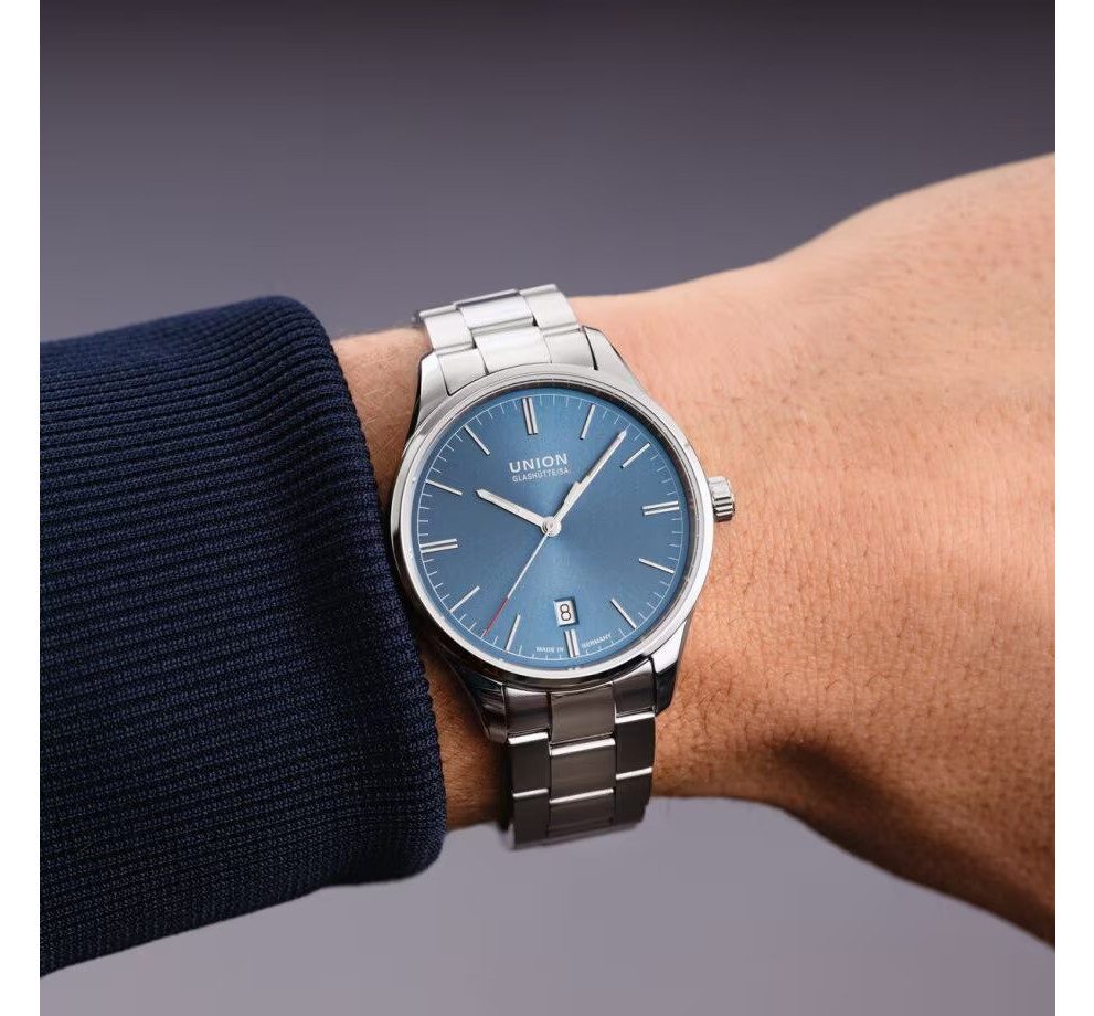 UNION GLASHÜTTE Automatikuhr Herrenuhr Glashütte UNION Viro Datum 39 mm Automatik